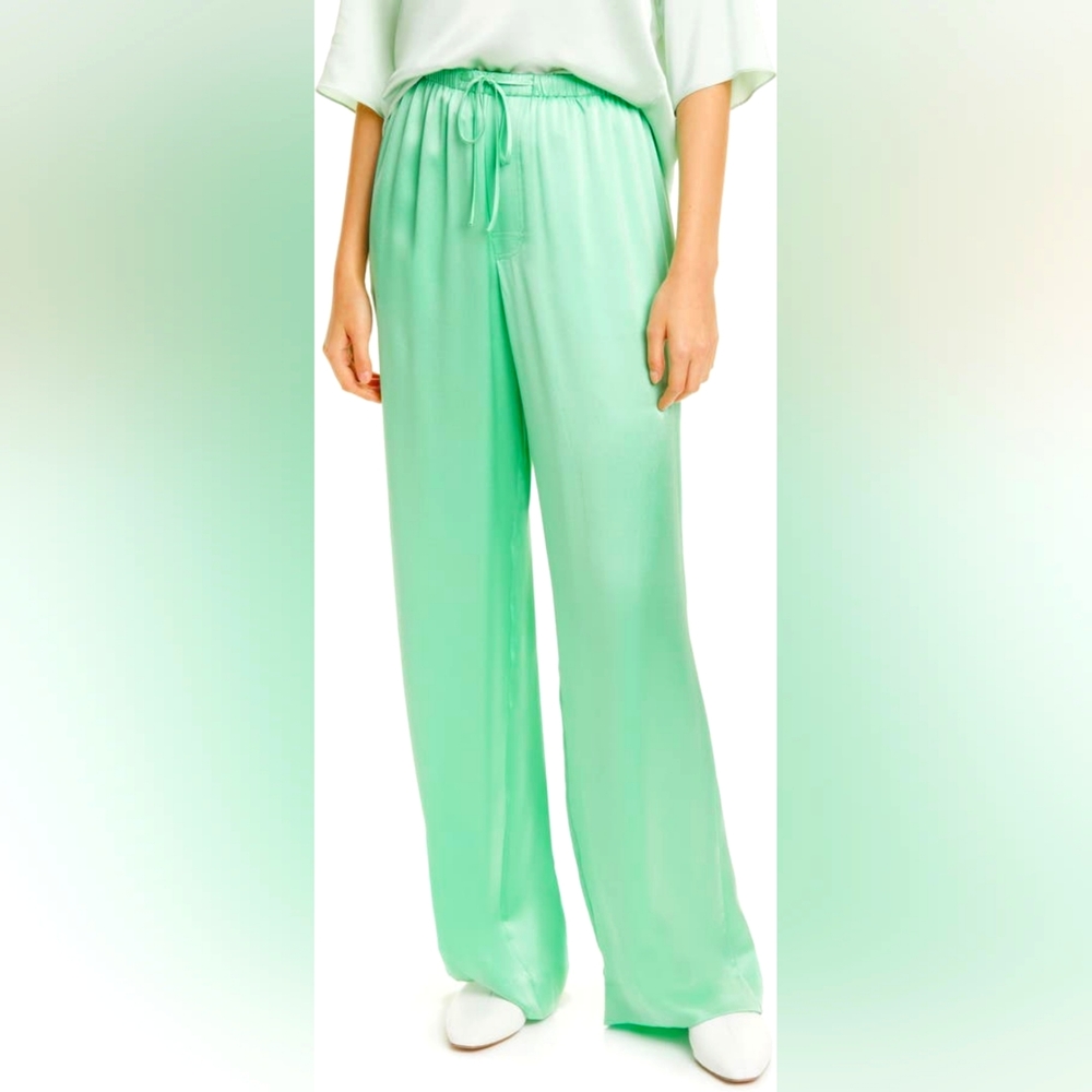 Vince Silk Drawstring Pants 100%silk